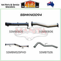 Nissan Navara D23 NP300 2.3L DPF 2015-On 3 inch Turbo Back Exhaust System Without Cat, Hotdog