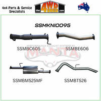 Nissan Navara D23 NP300 2.3L DPF 2015-On 3 inch Turbo Back Exhaust System With Cat, Muffler