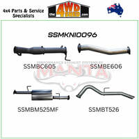 Nissan Navara D23 NP300 2.3L DPF 2015-On 3 inch Exhaust Turbo Back Exhaust System Without Cat, Muffler