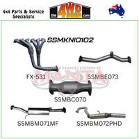 Nissan Patrol GU 4.8L 2.5 inch Exhaust Full System with Centre Muffler & Rear Hotdog