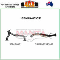 Nissan Patrol Y62 V8 5.6L 3 inch Exhaust Mid Section - with Centre Medium Muffler