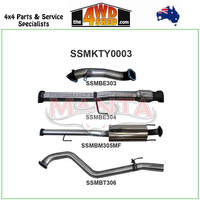 Toyota Hilux KUN 3.0L D4D 3 inch Exhaust Muffler without Cat