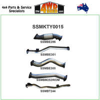 79 Series Toyota Landcruiser VDJ 4.5L 1VD V8 Turbo Diesel Dual Cab 2012-2016 3 inch Exhaust No Cat Without Muffler
