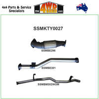 76 Series Toyota Landcruiser 4.5L 1VD V8 Turbo Diesel 2007-2016 3 inch Exhaust Without Cat Rear without Muffler