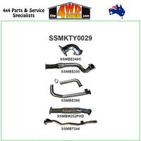Toyota Landcruiser 78 Series HDJ78 4.2L Turbo Diesel Troop Carrier 3 inch Exhaust Turbo Back With Hotdog