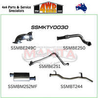 79 Series Toyota Landcruiser HDJ79 4.2L 1HD Turbo Diesel 3 inch Exhaust Turbo Back With Muffler