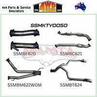 200 Series Toyota Landcruiser  VDJ V8 3 inch Exhaust Dual With Cat No Muffler Exit L&R