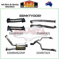 200 Series Toyota Landcruiser  VDJ V8 3 inch Exhaust Dual No Cat With Muffler Exit L&R