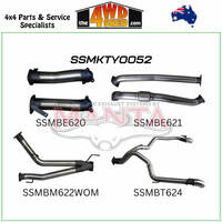 200 Series Toyota Landcruiser  VDJ V8 3 inch Exhaust Dual No Cat No Muffler Exit L&R