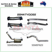 200 Series Toyota Landcruiser  VDJ V8 3 inch Exhaust Dual No Cat with Muffler 4 inch Exit