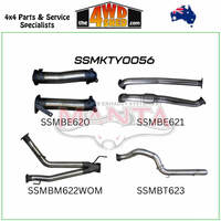 200 Series Toyota Landcruiser  VDJ V8 3 inch Exhaust Dual No Cat No Muffler 4 inch Exit