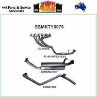 80 Series Toyota Landcruiser 4.2L 1HZ 2.5 inch Exhaust Full System with Extractors