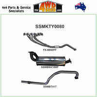 105 Series Toyota Landcruiser 4.2l 1HZ 2.5 Inch Exhaust Extractors Muffler/Tail Pipe