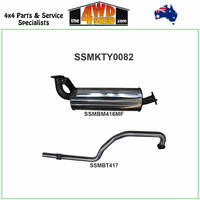 105 Series Toyota Landcruiser 4.2l 1HZ 2.5 Inch Exhaust Off Extractors Muffler/Tailpipe