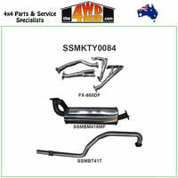 105 Series Toyota Landcruiser 4.5l 1FZ  2.5 Inch Exhaust Extractors Muffler/Tail Pipe