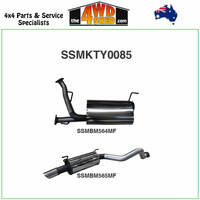 200 Series Toyota Landcruiser UZJ200 4.7L V8 3 inch Exhaust with Catback inc Single 3¼ SS Tip