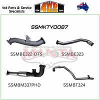 105 Series Toyota Landcruiser 4.2l 1HZ with DTS Turbo 3 Inch Exhaust Turbo Back with Hotdog