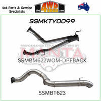 200 Series Toyota Landcruiser  VDJ V8 DPF 3 inch Exhaust DPF Back Twin 4 inch Tail Pipe