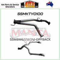 200 Series Toyota Landcruiser  VDJ V8 DPF 3 inch Exhaust DPF Back Twin 3 inch Tail Pipe