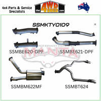 200 Series Toyota Landcruiser  VDJ V8 DPF 3 inch Exhaust Dual No Cat, Muffler Exit L&R