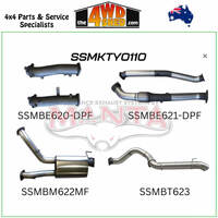 200 Series Toyota Landcruiser  VDJ V8 DPF 3 inch Exhaust Dual without Cat with Muffler 4 inch Tail Pipe