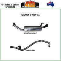 80 Series Toyota Landcruiser 4.5L 1FZ 2.5 inch Exhaust Off Extractors