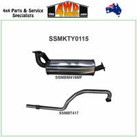 105 Series Toyota Landcruiser 4.5l 1FZ  2.5 Inch Exhaust Off Extractors Muffler/Tailpipe