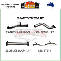 79 Series Toyota Landcruiser VDJ 4.5L 1VD V8 Turbo Diesel 2016-2024 3 inch Exhaust DPF Back Without Muffler suit LRA Tank