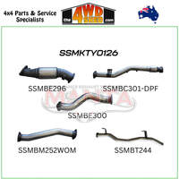 79 Series Toyota Landcruiser VDJ 4.5L 1VD V8 Turbo Diesel 2016-2024 3 inch Exhaust With Cat & Without Muffler
