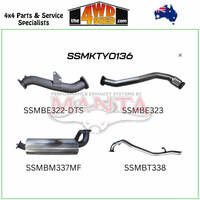 80 Series Toyota Landcruiser 4.2L 1HZ DTS Turbo 3 inch Exhaust Turbo Back with Muffler