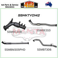 Toyota Hilux GUN126R 2.8L D4D 3 inch Exhaust Turbo Back Hotdog with Cat