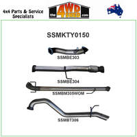 Toyota Hilux KUN 3.0L D4D 3 inch Exhaust without Muffler without Cat