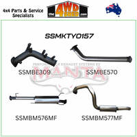  150 Series Toyota Prado GDJ150 2.8L 3 Inch Exhaust Turbo Back Without Cat