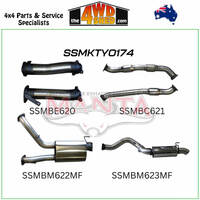 200 Series Toyota Landcruiser  VDJ V8 3 inch Exhaust Dual with Cat & Muffler 4 inch Exit with Rear Muffler