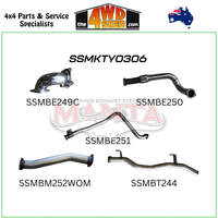 79 Series Toyota Landcruiser HDJ79 4.2L 1HD Turbo Diesel 3 inch Exhaust Turbo Back Without Muffler