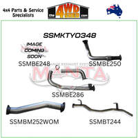 75 78 Series Toyota Landcruiser HZJ 4.2L 6 cyl Turbo Diesel 3 inch Exhaust Without Muffler to Suit DTS Turbo