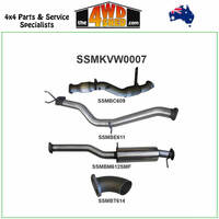 Volkswagen Amarok TDI400 TDI420 2H 2.0l 3 Inch Exhaust Later Model Standard Exit Sports Muffler