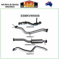 Volkswagen Amarok TDI400 TDI420 2H 2.0l 3 Inch Exhaust Later Model Tailpipe Exit Sports Muffler