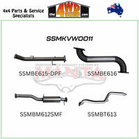 Volkswagen Amarok TDI550 TDI580 2H V6 3.0l 3 Inch Exhaust DUMP PIPE BACK With Small Muffler Extended Tailpipe