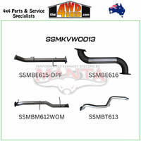 Volkswagen Amarok TDI550 TDI580 2H V6 3.0l 3 Inch Exhaust DUMP PIPE BACK Without Muffler Dump At Diff