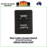 Roof Lights Switch 12V - GREEN - Toyota Prado 150 Series Landcruiser 200 series Hilux GUN