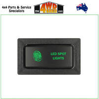 LED SPOT LIGHTS Horizontal Switch Toyota 60 75 78 79 80  Series Landcruiser Hilux Prado 90 Series GREEN