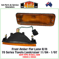 70 75 78 79 Series Landcruiser Amber Front Bar Lamp - R/H
