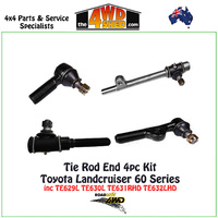 Tie Rod End 4pc Kit Toyota Landcruiser 60 Series