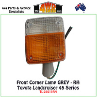 Front Corner Lamp GREY 45 Series Toyota Landcruiser - RH