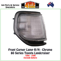 Front Corner Lamp Landcruiser 80 Series RH - Chrome