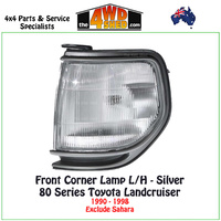 Front Corner Lamp Landcruiser 80 Series LH - Silver