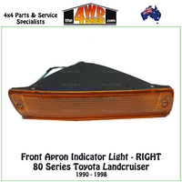 Landcruiser 80 Series Front Apron Orange Indicator Light - Right