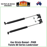 Bonnet Gas Struts Toyota 80 Series Landcruiser (Pair)