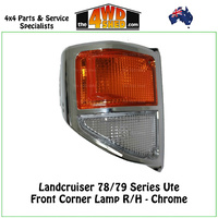 Landcruiser 78/79 Series - Front Corner Lamp R/H CHROME